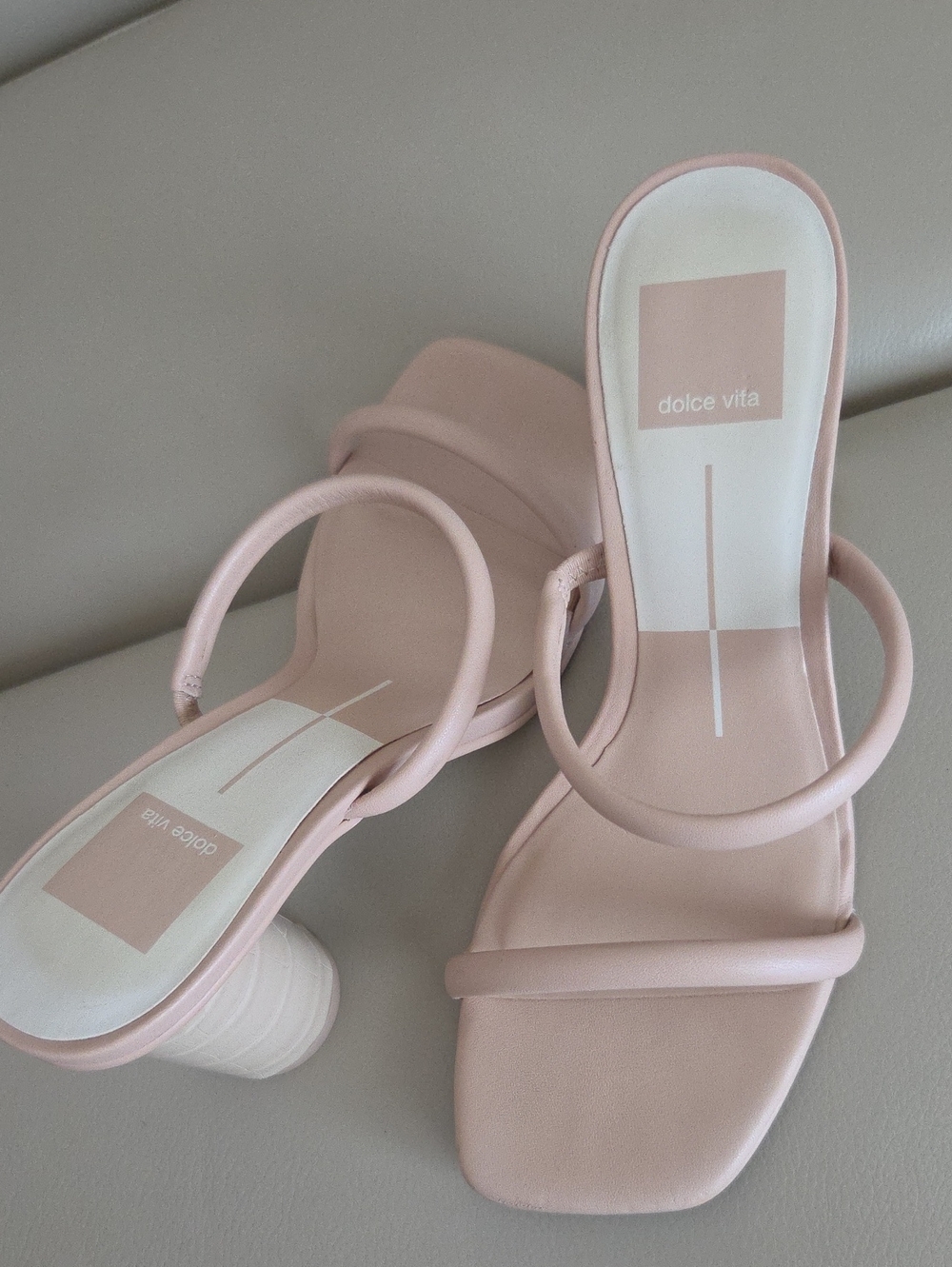 Dolce Vita Blush Pink Double-Strap Block Heel Sandal Size 6.5 - Picture 13 of 17